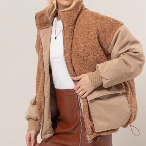 #174 🛑0480 S,M,L  Trendy Reversible Fur Puffer Jacket - Picture 7 of 11